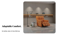 Adjustable Recline Electric Rocking Recliner Full Body Support Single Sofa 360-Degree Swivel Lounge Chair Ergonomic Design for Adults, Home Theater Enthusiasts, Seniors, Living Room, Bedroom
