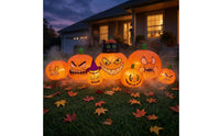 Light-up Inflatable Pumpkin with Black Cat Outdoor Air-Blown Yard Display for Garden, Patio