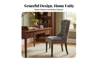 French Country design Tufted Highspine Dining Chair sturdy Wood Legs Seating Furniture 500 Lbs Weight Capacity for Restaurant Owners, Interior Designers, Bedroom, Living Room, Home Office, Kitchen