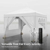 Includes Sidewalls Folding Gazebo Protection Folding Event Canopy Waterproof Quick-Setup Canopy Portable for Market Vendors, Families, Small Business Owners, Commercial Events, Backyard, Weddings, Street Markets