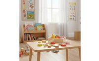 Educational Wooden Cutting Food Set Realistic Slicing Action Sliceable Play Food Develops Physical Skills Sliceable Fruit Vegetable Toy Long-Lasting Wood for Preschoolers, Kids, Toddlers, Kindergarten, Preschool