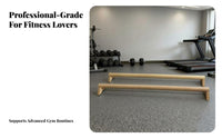 Wooden Balance Bar Sturdy Wood Floor Balance Bar Fitness Equipment Sleek Finish Stretching Prop Minimalist Design