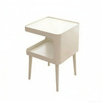 Space-Saving C-Shaped End Table Multi-Functional C-Shaped Tray Table Minimalist design Nightstand Sturdy design for Apartment Dwellers, Remote Workers, Living Room, Bedroom, Small Spaces, Next to Couch