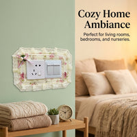 Cover Decorative Lace Outlet Covers, Polyester Cotton Wall Plate Protector for Living Room Bedroom, Dust Frame