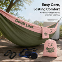 Portable Outdoor Hammock for Adults and Kids, Anti-Roll Camping Swing, Double Person Indoor Cradle