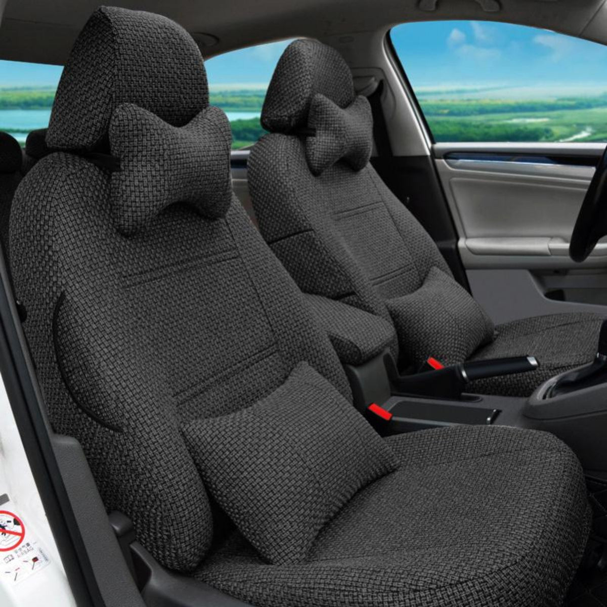 Full Car Seat Cover Set Easy to Clean Full Wrap Upholstery Set Machine Washable