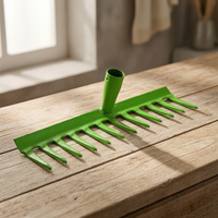 Garden Rake, Heavy Duty Iron Rake with Multiple Tines for Farming and Gardening