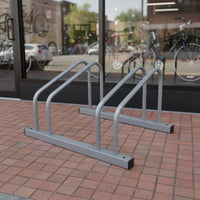 Floor Bike Rack Heavy-Duty Bike Parking Rack Bike Stand with Wheel Slots Gray Bike Parking Stand Space-Saving for Cyclists