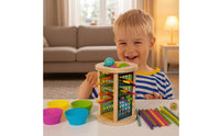Colorful Wooden Stick-Pulling Game Multicolored Wooden Tabletop Game Perforated Balancing Stick Toy Compact for Children