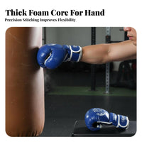 Shock Absorption Boxing Training Gloves PU Leather Sanda Gloves Adjustable Wrist Strap Combat Sports Gear Wear-Resistant for Adults, Boxers, Combat Artists, Competition, Grappling, Gym