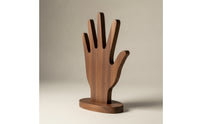 Wooden Hand Display Sculptural Hand Jewelry Display Holder Compact Band Stand for Vanity Table, Boutique