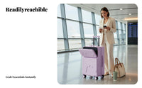 Front-Unziping Hand Luggage Quiet 360° Casters Front-Unziping Wheeled Bag Integrated Combination Security Fastener Security Fastener Suitcase