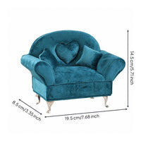 Sofa Jewelry Box Decorative Miniature Sofa Jewelry Box Compact for Teens, Vanity