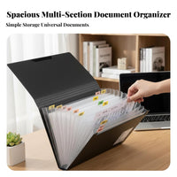 transparent Design Manual Storage Box flexible document Organizer particle-proofresistant Document Case Portable for Students, educators, homeowners, Home, School, Study Room, shelf