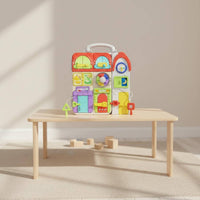 Interactive Switches Sensory Busy Board Educational Child-Centered Busy Board Early Education Six-Sided Activity Box Fine Movement Skills for Toddlers, Infants, Indoor Play, Travel