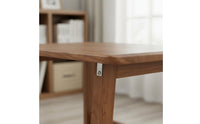 Simple Design Solid Wood Folding Desk Multi-Use Solid Wood Computer Desk Compact Foldable Study Table Sturdy for Renters, Small Apartment