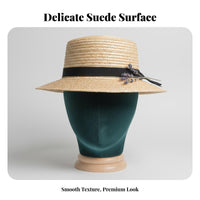 Velvet Hat Display Stand Versatile Velvet Display Head Elegant Design Wooden Base Hat Mannequin for Shop Owners, Retail Store, Closet Organization
