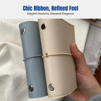 Original 18-Color PU Leather Loose-Leaf Notebook Cover, Mini Pocket Notebook, Strap Closure, Refillable, Portable