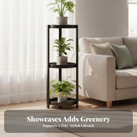 Multi-Layer Flower Pot Rack Freestanding Space-Saving Plant Shelf Elegant Crafted Metal Plant Display Rack for Indoor, Balcony