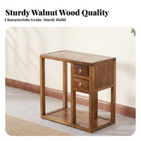 Chinese Design Water Dispenser Stand with Drawers Multi-Functional Tea Table Space-Saving Design Side Cabinet Handmade for Homeowners, Office Workers, Living Room, Study