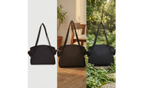 Shoulder Bag with Strapping Straps Large Capacity Slouchy Tote Bag Packable Smooth for Travelers, Travel, Camping