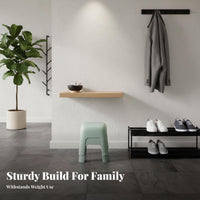 Thickened Design Molded Backless Seat Multi-Purpose Low Stool Strong Load-Bearing Household Furniture Lightweight for Children, Adults, Bathroom, Living Room, Entryway, Kitchen