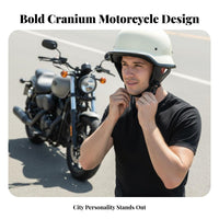 German Design Half Helmet Gender-Neutral Design Retro Breathable Impact-Resistant Headwear for Men, Women, Summer Riding, Cruising