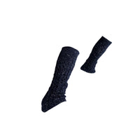 Knitted Figure Skating Leg Warmers Speckled Figure Skating Boot Cover Fluffy Long Knit Leg Warmers Tube-Shaped