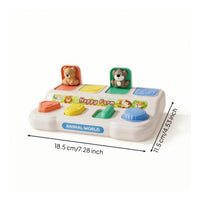 Cause-and-Effect Spring-up-up Animal Toy Interactive Animal Spring-up-up Toy Tactile Fine-Motor for Toddlers, Babies, Preschoolers, Playroom, Daycare, Travel