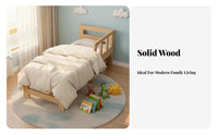 Solid Wood Bed Extension Installation Splicing Bed Frame Smooth Rounded Corners Bedside Er Frame for Children, Young Children, Home