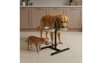 Stable Base Stainless Steel Dog Bowl Set Sturdy Elevated Pet Bowl Set Easy to Clean Raised Pet Feeder Rust-Resistant