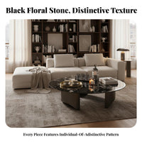 Italian design Round Stsingle-Top Table Minimalist Design Round Drum Coffee Table Luxury Aesthetic Living Room Furnishing Floating Effect for Interior Designers, Apartment Dwellers, Hotel Lobby, Lounge, Reception Area, Studio