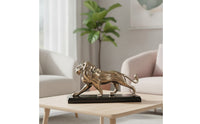 Lion Sculpture with Base Carved Lion Sculpture Detailed for Art Collectors, Office