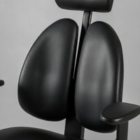 Ergonomic Chair with Paired Backrest Leather-Like Reclining Chair with Headrest Padded Furniture for Professionals, Esports Participants, Home Office