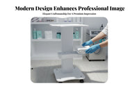 Aesthetic Instrument Trolley Silent Universal Wheels Esthetician Trolley Cart Mobile Spa Cart Thickened ABS Panel