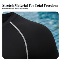 Full Body Sun Protection Suit Quick Dry Long Sleeve Aquatic Guard Set 4-Way Stretch Protection Swimsuit for Divers, Adults, Surfing, Snorkeling, Beach