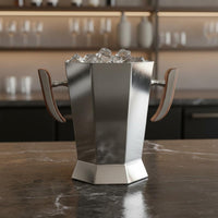 Stainless Steel Ice Vessel Retro Design Champagne Cooler Vessel Decorative