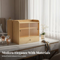 particle-resistantResistant Clear-Lid cosmetic Box Multi-Compartment Cosmetic Organizer Elegant Design Makeup organizer Space Saving for Women, Teenagers, Professionals, Dressing Table, Vanity, chest of drawers, Countertop