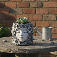 Flower Face Pot Easy to Clean Facial Planter Crafted Aesthetic Planter for Patio, Balcony