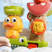 Waterstream Bath Toy with Spoon Interactive Suction Cup Bath Toy for Toddlers, Kids, Children, Bathtub, Bathroom, Shower