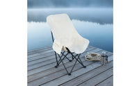 Stable Frame High-Back Moon Chair Oversized Outdoor Seat for Sketching