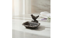 Soap Dish with Tray Cast Iron Soaps Holder Slotted Soap Dish for Washroom