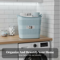 Lidded Laundry Basket With Lid Clothes container Large Capacity for Students, Families