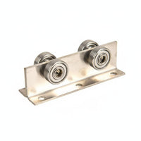 Sliding Door Track Wheel Stainless Steel Hanging Door Trolley Wheel Hanging Rail Pulley Kit Effortless Functioning