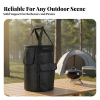 600D Oxford Cloth Propane Tank Bag Carry Handle Propane Cylinder Cover Shoulder Strap Fuel Cylinder Storage Bag Side Pockets