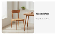 Hardwood Wood Construction Nordic design Desk Chair adaptable Use Upholstered Wooden Side Chair Easy Assembly Dining Seat Ergonomic Design for Homeowners, Restaurant Owners, Study Room, Home Office, Kitchen, Bedroom
