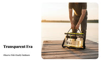 Foldable Fishing Pail Breathable Mesh Lid Foam Material Fishing Pail Transparent Foam Material Catch Pail Aerator Pump Hole