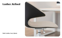 Minimalist and design Armless Shell Chair on casters Height Adjustable rotate Seat Ergonomic Design Office Furniture effortless Rolling Casters for Home Workers, Adults, Students, Study Room, Small areas, Bedroom