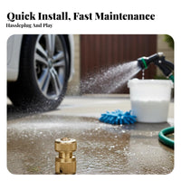 Brass Quick Connect Hose Fitting Heavy Duty Brass Water Hose Adapter Leak-Resistant Gardening Accessory for Car Washing, Outdoor