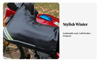 2 Pieces Windproof Motorcycle Handlebar Gloves Fleece Lined Motorcycle Handlebar Muffs Easy Installation for Outdoor Commuting